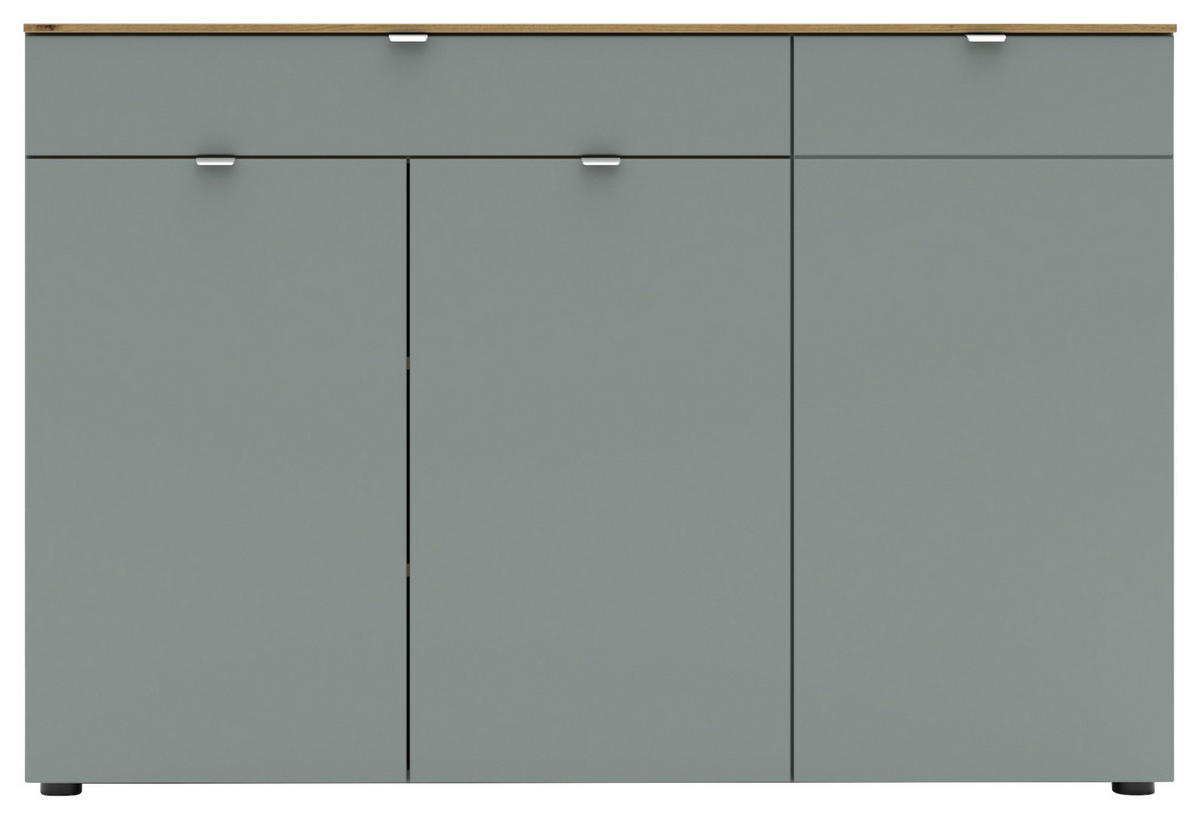 SIDEBOARD  in 150/101/41 cm  - Schilfgrün/Silberfarben, Design, Holzwerkstoff/Metall (150/101/41cm)