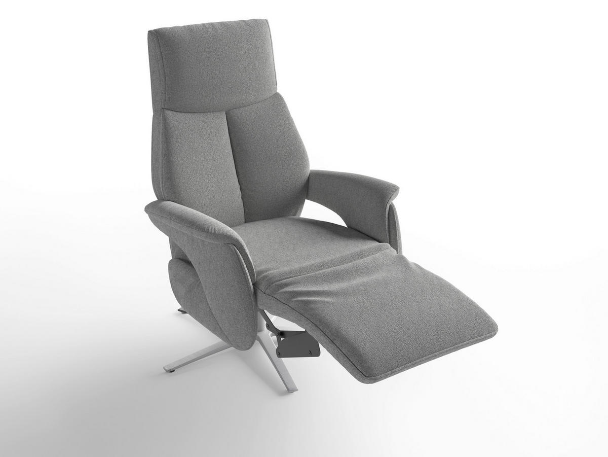 RELAXSESSEL in Textil Anthrazit  - Anthrazit/Silberfarben, Basics, Textil/Metall (75/110/85cm) - Sit & More