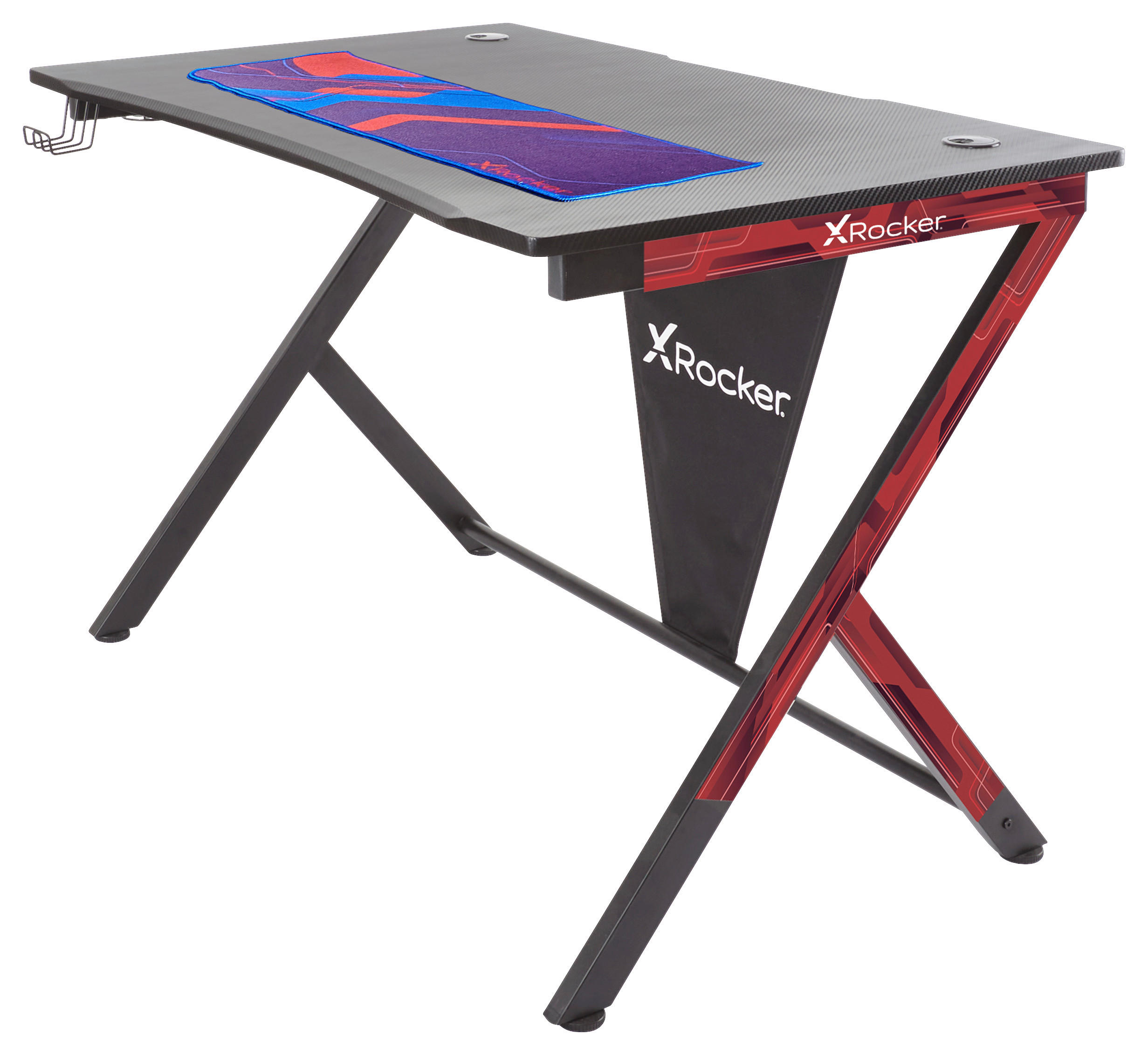 X Rocker HERNÝ STÔL, modrá, červená, čierna, 115/73,5/77,5 cm