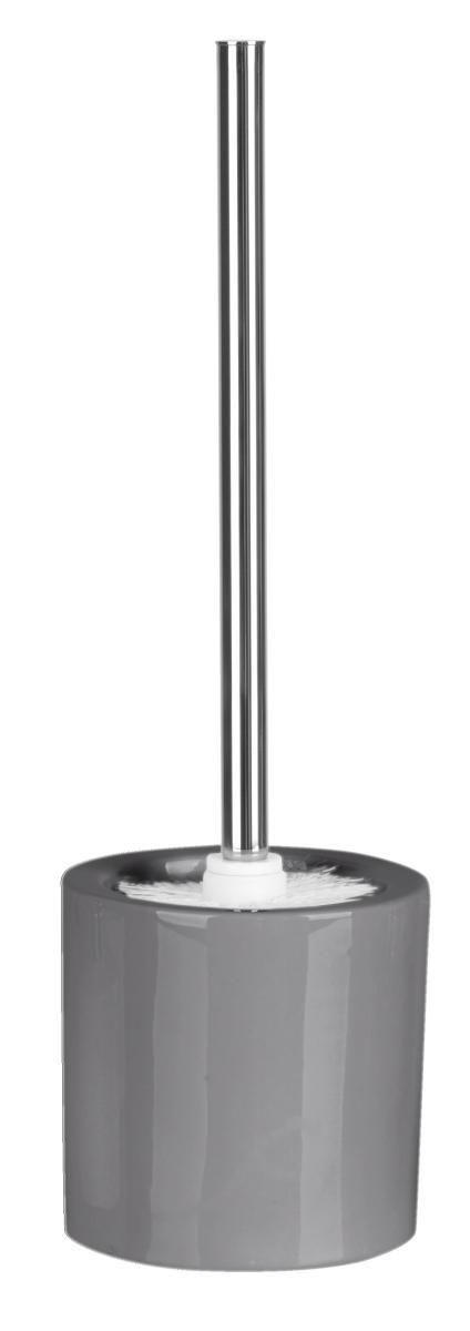 WC-BÜRSTENGARNITUR - Chromfarben/Grau, Basics, Keramik/Kunststoff (12/38cm) - Sadena