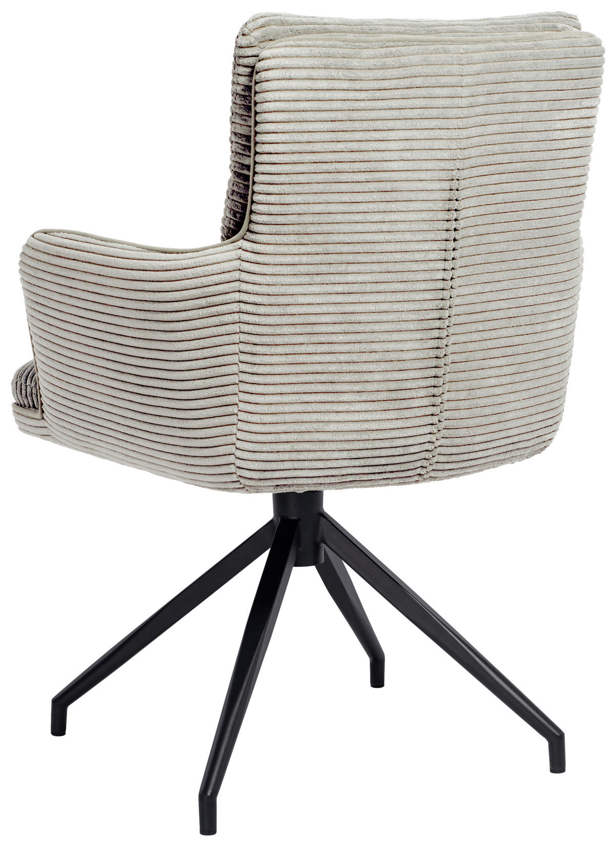 ARMLEHNSTUHL  in Eisen Cord  - Hellgrau/Schwarz, Design, Textil/Metall (66/89/64cm) - Stylife