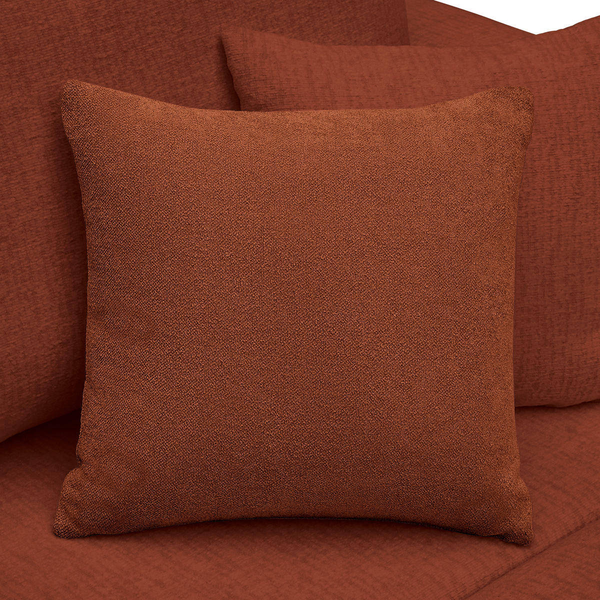 SCHLAFSOFA in Chenille, Jacquard Rostfarben  - Rostfarben/Schwarz, Kunststoff/Textil (245/74-90/104cm) - MID.YOU