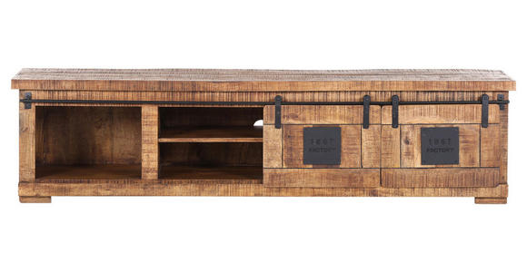 LOWBOARD in 200/50/45 cm - Schwarz/Naturfarben, KONVENTIONELL, Holz/Holzwerkstoff (200/50/45cm) - Landscape