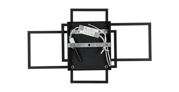 LED-DECKENLEUCHTE 58/36/7,5 cm   - Schwarz, Design, Kunststoff/Metall (58/36/7,5cm) - Novel