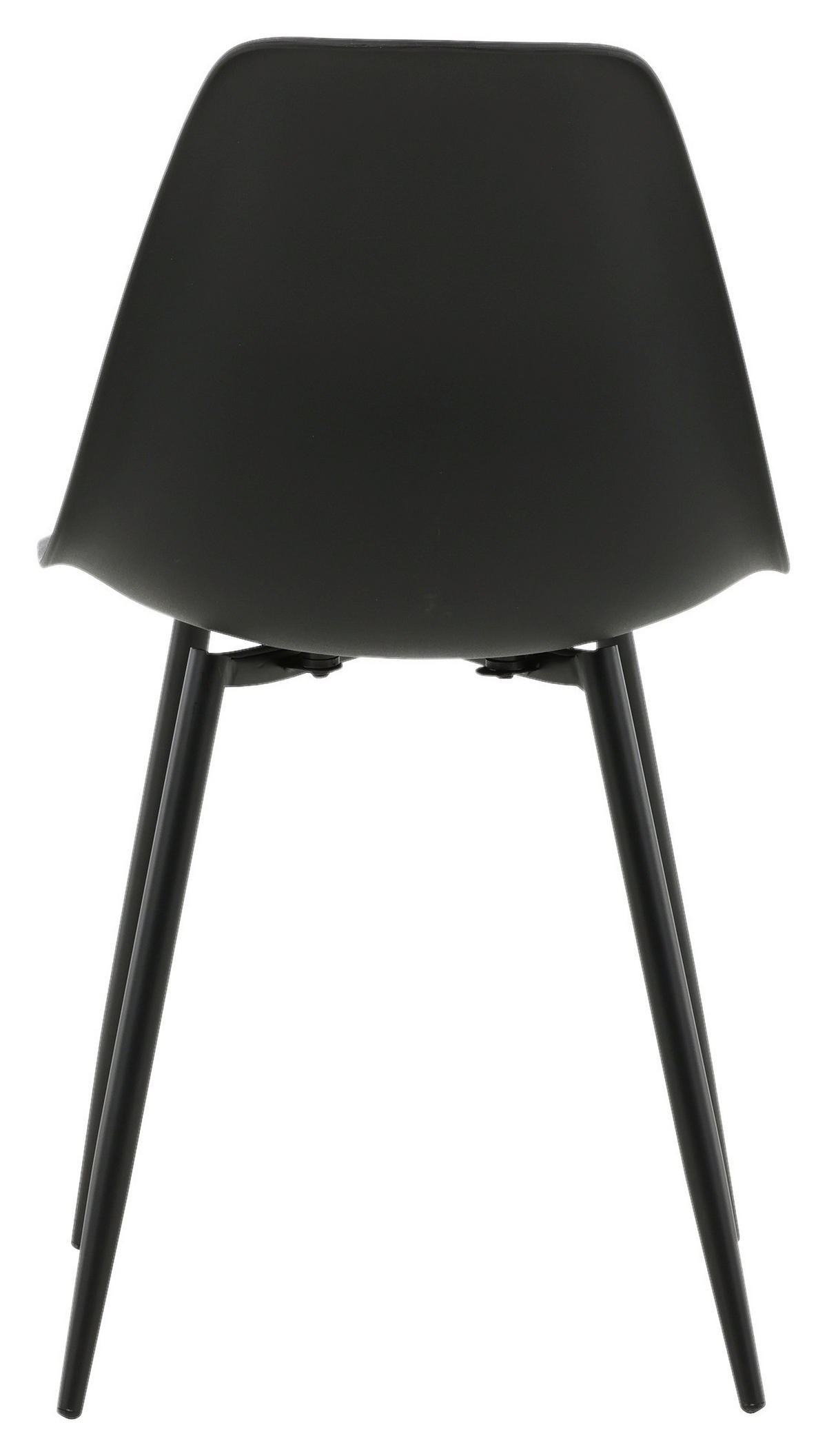 STUHL-SET 2 Stück  in Stahl matt  - Schwarz, Design, Kunststoff/Metall (45,5/81/58cm) - Livetastic