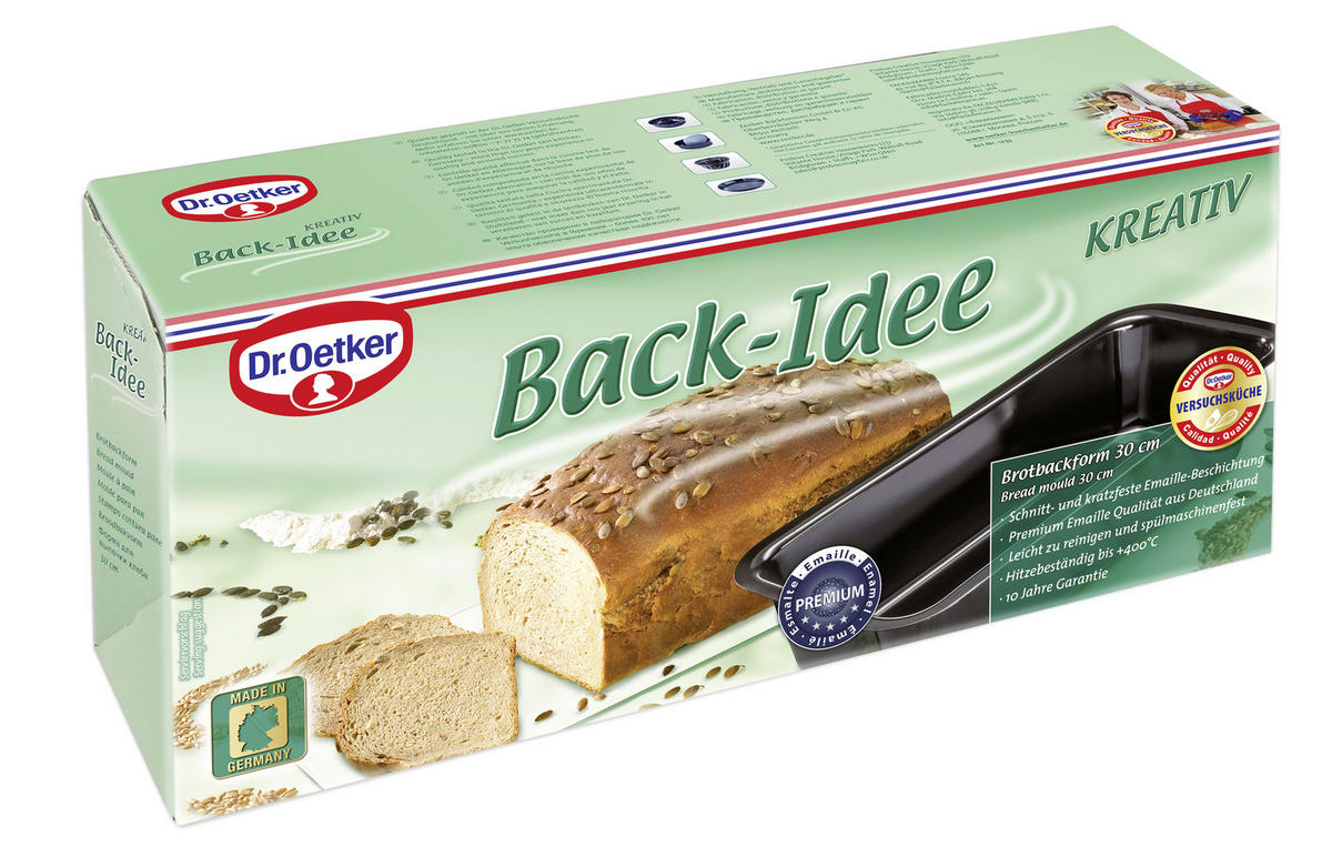 BACKFORM - Blau, Basics, Metall (30/14,5/8cm) - Dr.Oetker