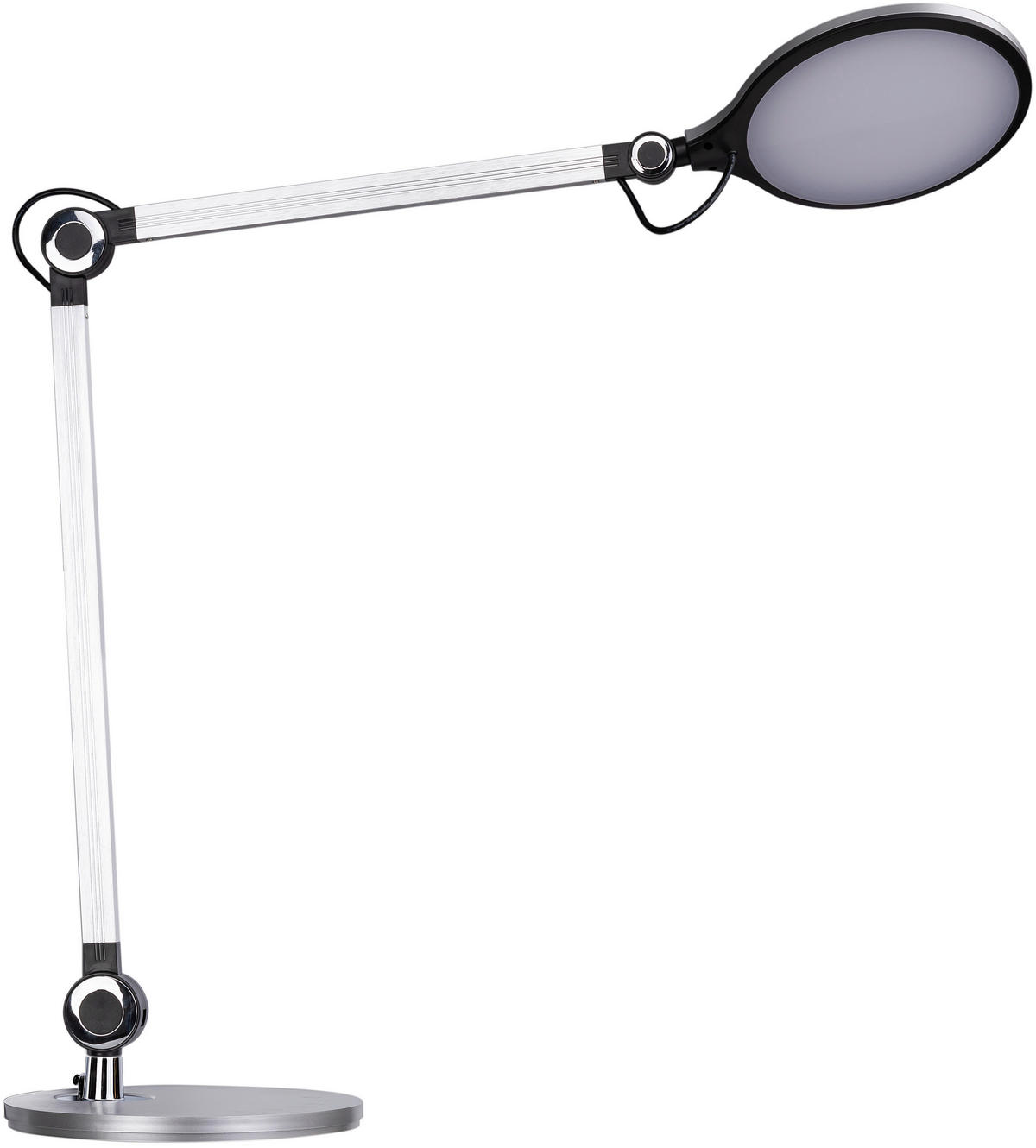 LED-SCHREIBTISCHLEUCHTE Straight 20/49/20 cm   - Silberfarben, Basics, Kunststoff (20/49/20cm) - Novel