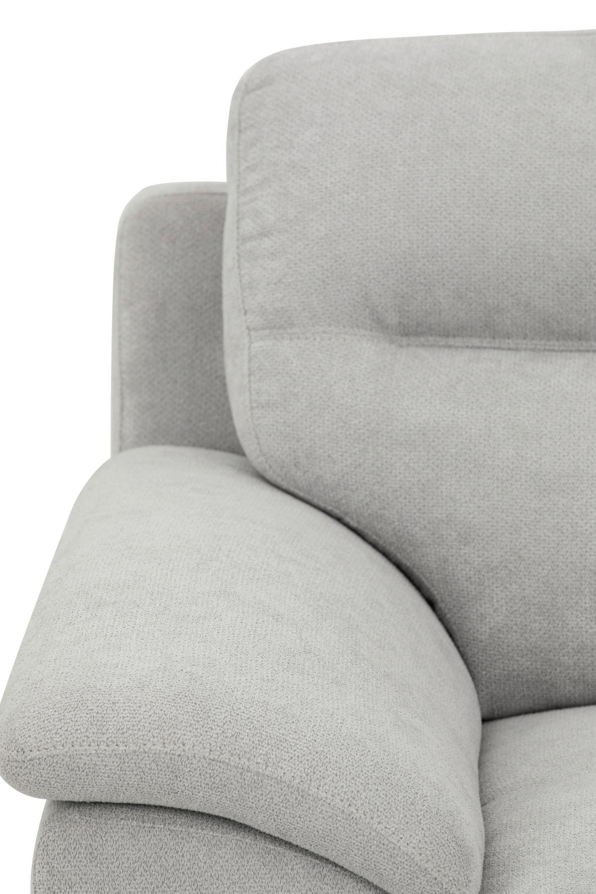 BOXSPRINGSOFA in Textil Grau  - Schwarz/Grau, KONVENTIONELL, Textil/Metall (215/92/94cm) - Livetastic