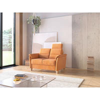 2-SITZER-SOFA PALMERA V in Flachgewebe Terracotta  - Eichefarben/Terracotta, KONVENTIONELL, Holz/Textil (149/89/89cm) - Sit & More