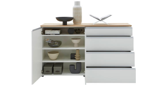 SIDEBOARD in 180/102/41 cm - Eichefarben/Silberfarben, Design, Holz/Holzwerkstoff (180/102/41cm) - Dieter Knoll