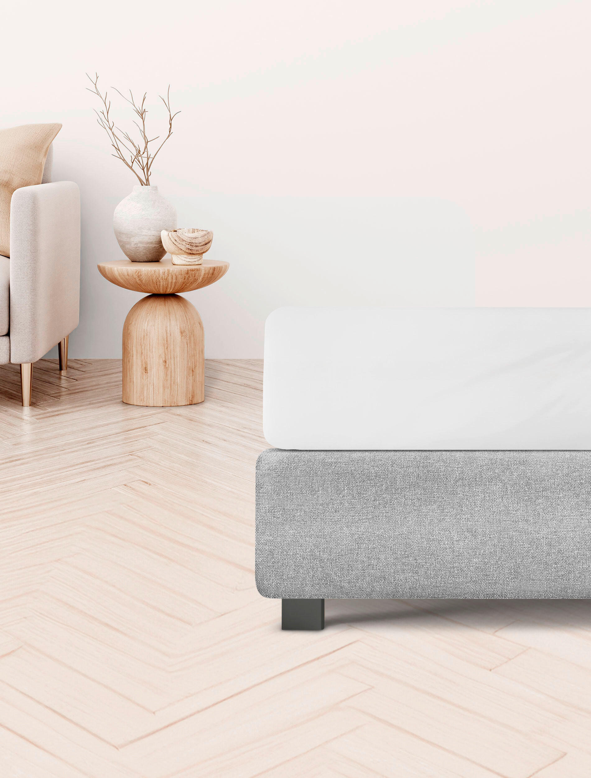 BETTTUCH Jersey  - Weiß, KONVENTIONELL, Textil (220/260cm) - Irisette