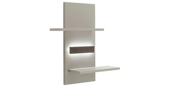 WANDBOARD massiv Grau, Eichefarben - Eichefarben/Grau, Design, Holzwerkstoff (85/97/26cm) - Novel