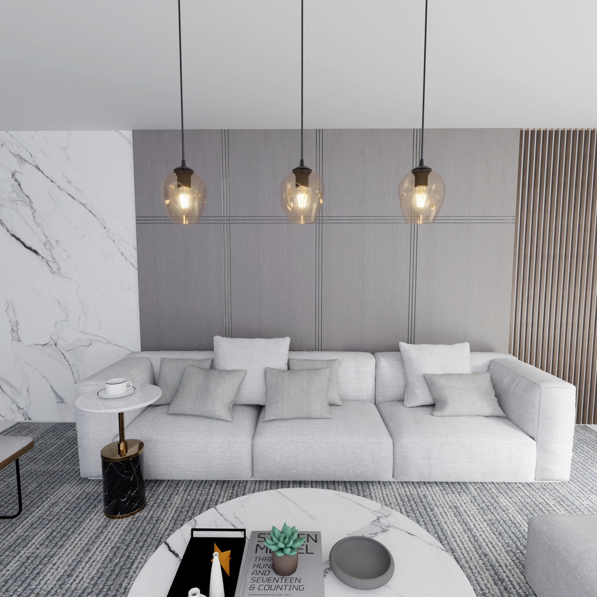 HÄNGELEUCHTE  14/14/100 cm    - Schwarz, KONVENTIONELL, Glas/Metall (14/14/100cm)