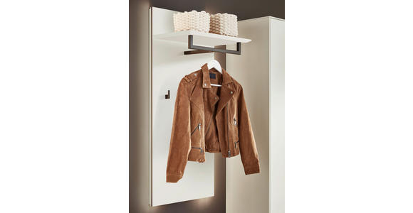 GARDEROBE in 198,8/205,5/37,1 cm - Eichefarben/Weiß, Design, Glas/Holz (198,8/205,5/37,1cm) - Dieter Knoll