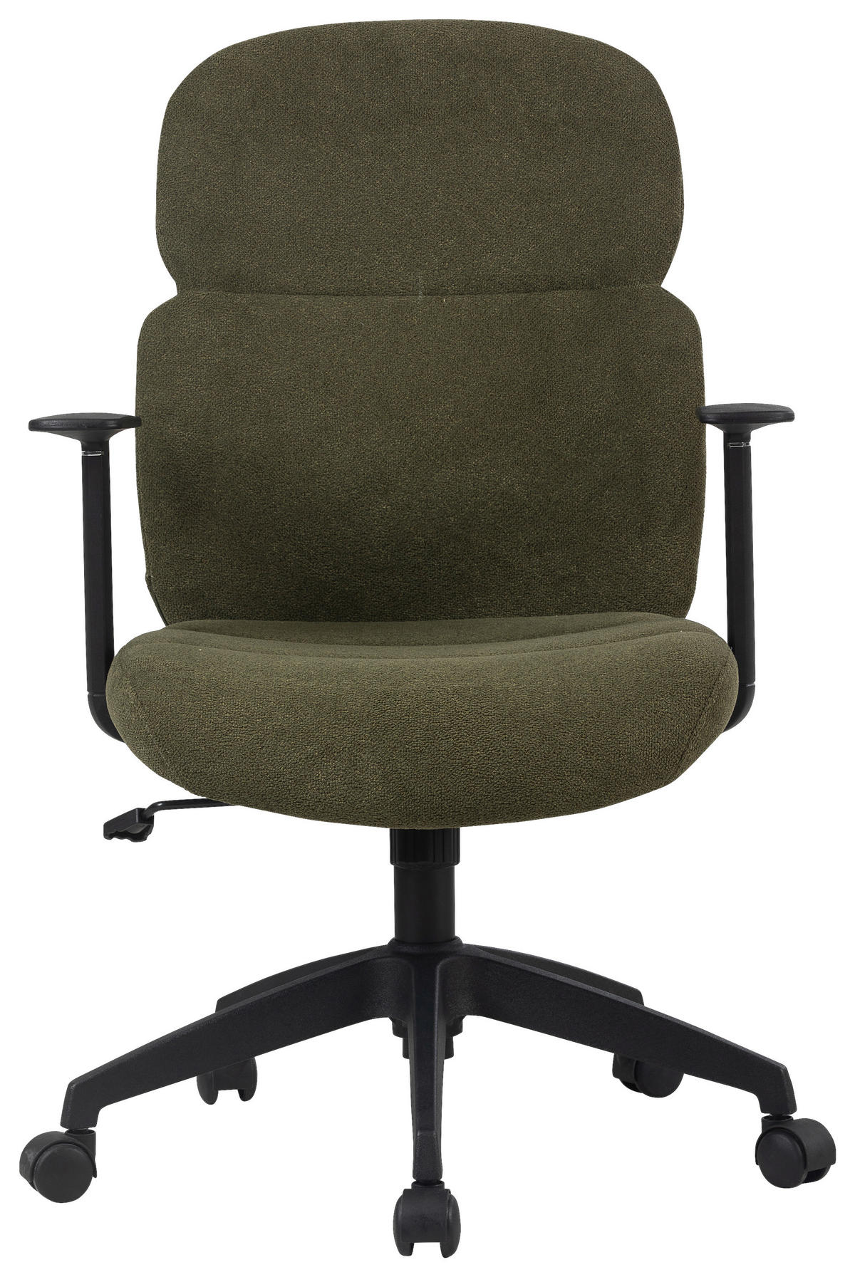 DREHSTUHL Webstoff Grün, Schwarz  - Schwarz/Grün, Design, Kunststoff/Textil (60/93,5-101/57cm) - Modante