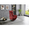 RELAXSESSEL in Leder Rot  - Chromfarben/Rot, KONVENTIONELL, Leder/Metall (75/112/82cm) - Sit & More