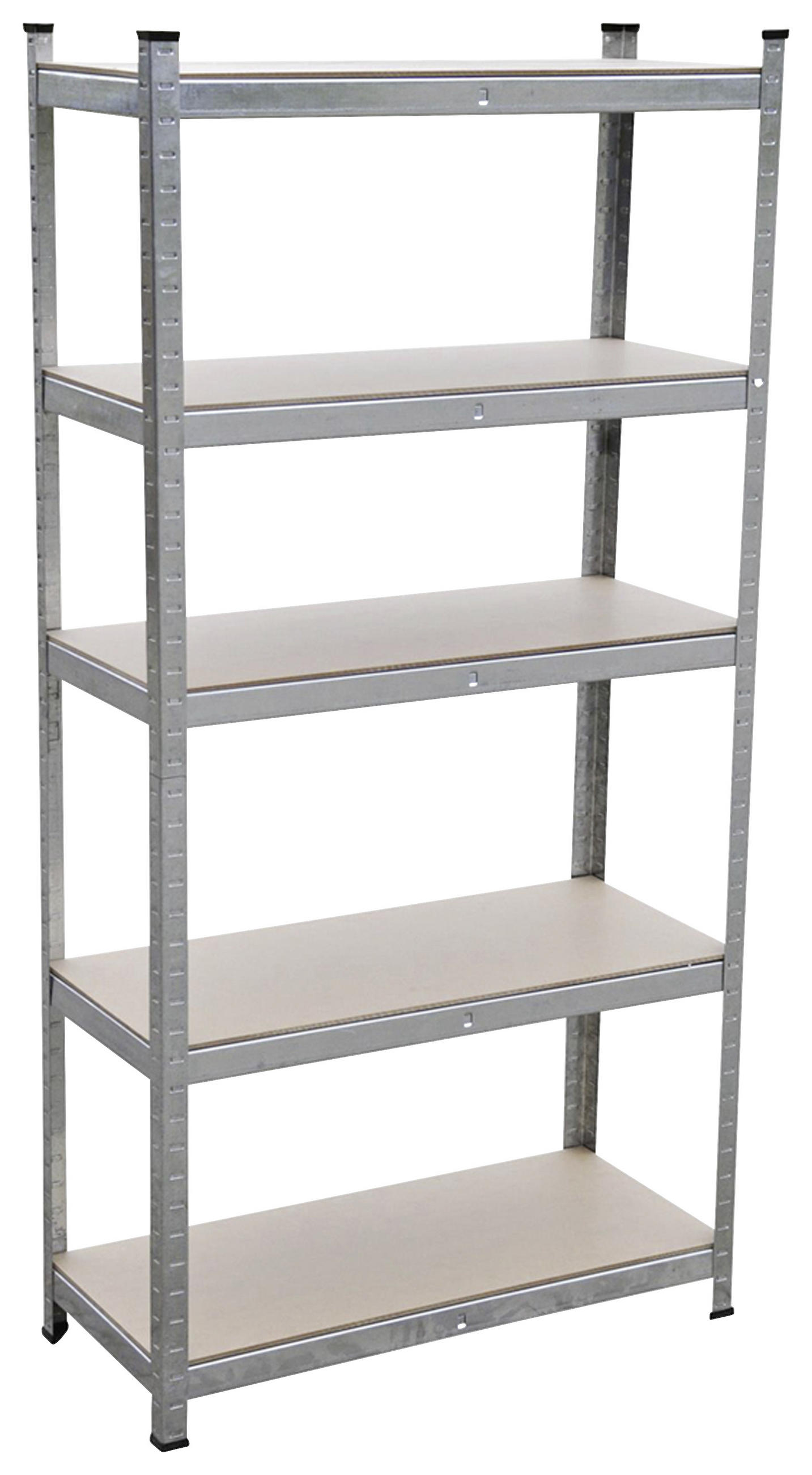 Schwerlastregal 75 cm lang  - Silberfarben, KONVENTIONELL, Holzwerkstoff/Metall (75/172/30cm) - Atrigo