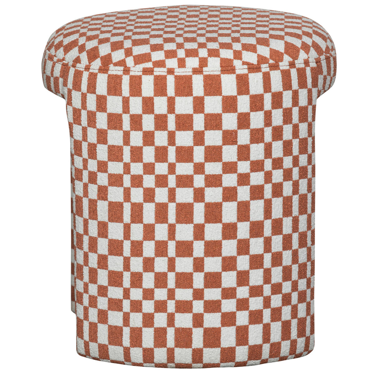 HOCKER Webstoff Orange, Weiß  - Orange/Weiß, Design, Textil (45/47/45cm) - Livetastic