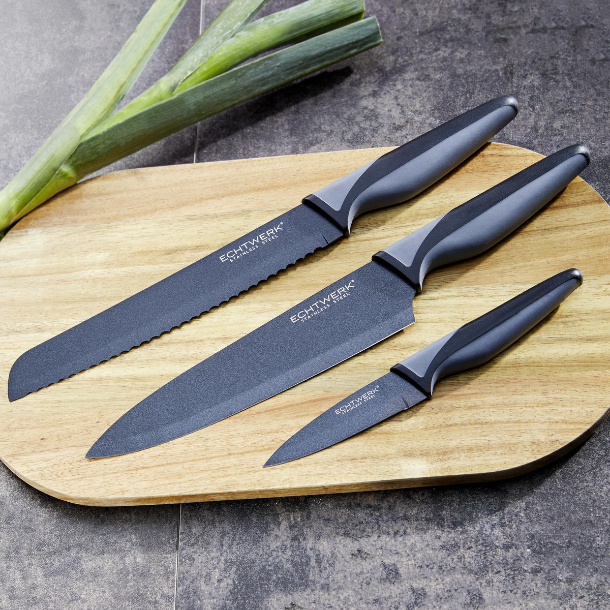 BROTMESSER 32,5 cm  - Schwarz, MODERN, Kunststoff/Metall (32,5cm) - Echtwerk