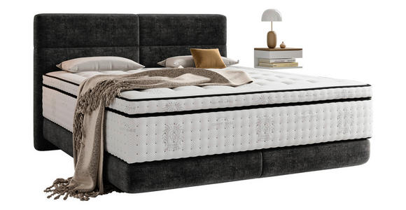 BOXSPRINGBETT 180/200 cm  in Schwarz  - Schwarz, KONVENTIONELL, Holz/Textil (180/200cm) - Esposa