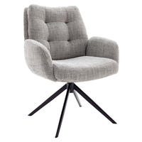 ARMLEHNSTUHL  in Stahl Webstoff  - Schwarz, Design, Textil/Metall (72/95/77cm) - Novel