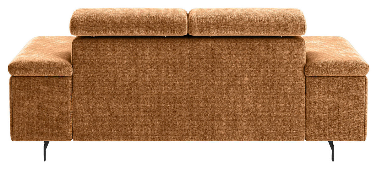 2-SITZER-SOFA in Cognac  - Cognac/Schwarz, Textil/Metall (198/81/100cm) - MID.YOU