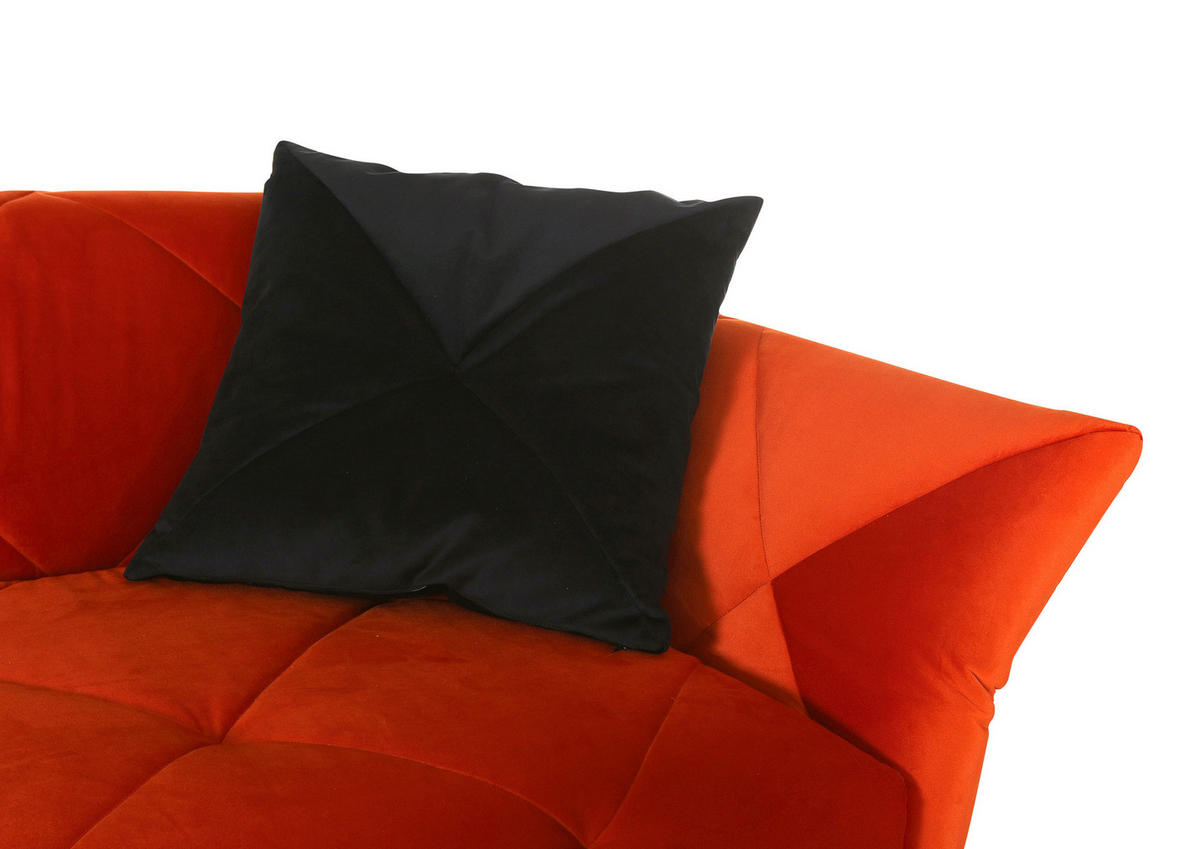 MEGA SOFA narandžasta, crna  - crna/narandžasta, Dizajnerski, tekstil/metal (260/300/80/46/130cm) - Ambia Home