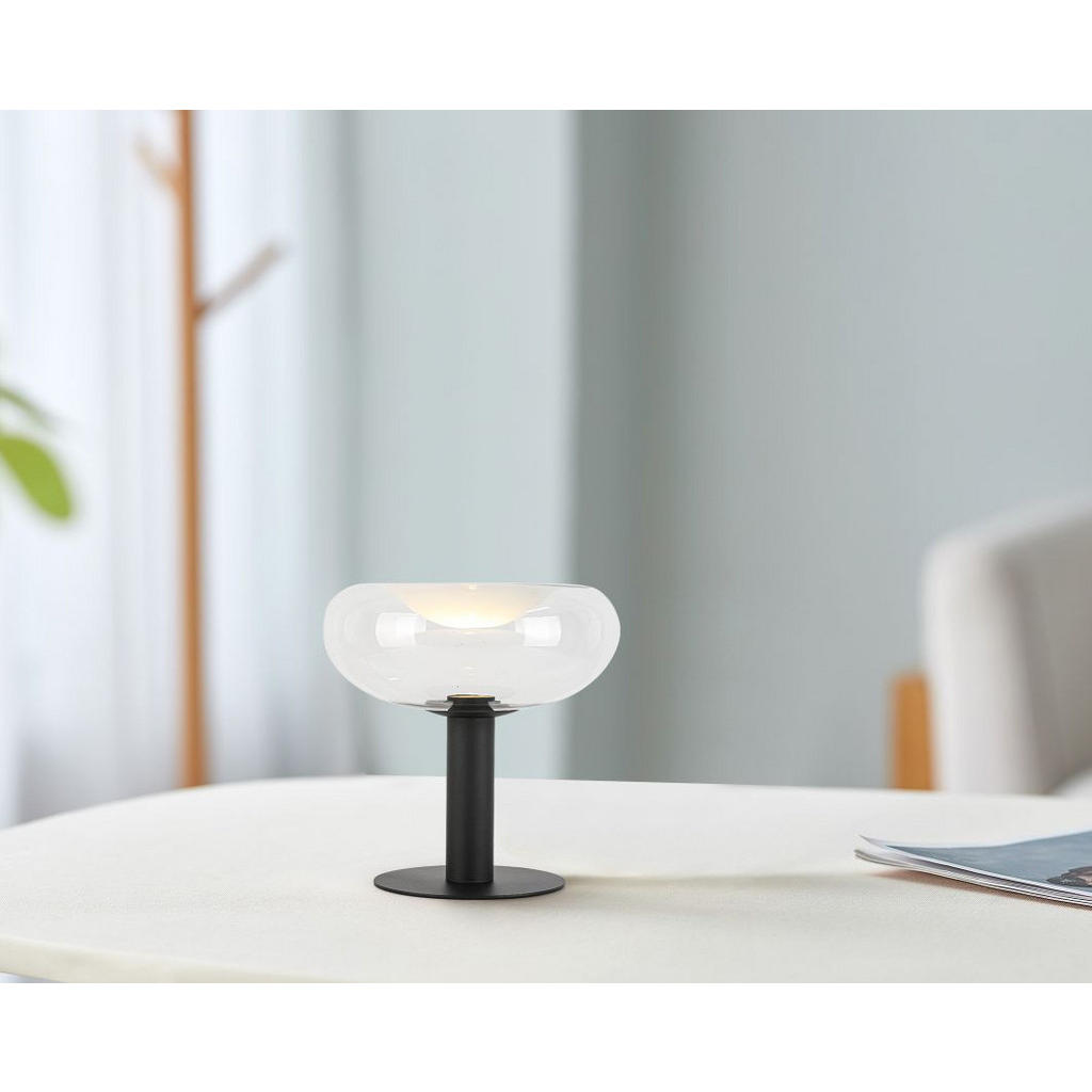 Thumbnail - Dieter Knoll Tischleuchte Lune, Schwarz, Metall, Glas, Uni,Uni, 37 cm, mit Schalter, Lampen & Leuchten, Innenbeleuchtung...