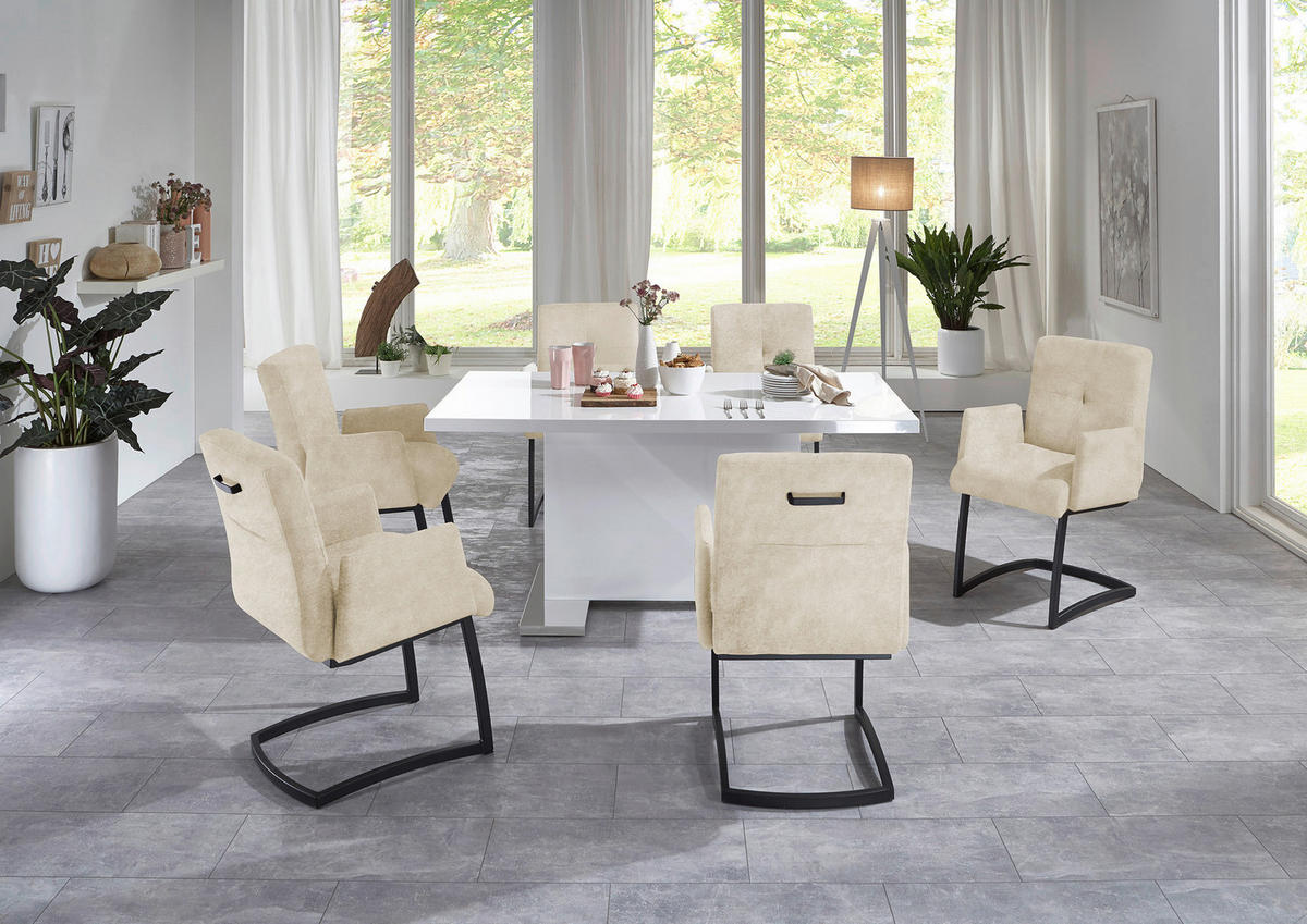 STOLICA SA RUKONASLONOM - crna/boja peska, Moderno, drvo/metal (59/88/68cm) - Livetastic