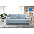 SCHLAFSOFA Flachgewebe Hellblau  - Chromfarben/Hellblau, Design, Textil/Metall (200/91/92cm) - Novel