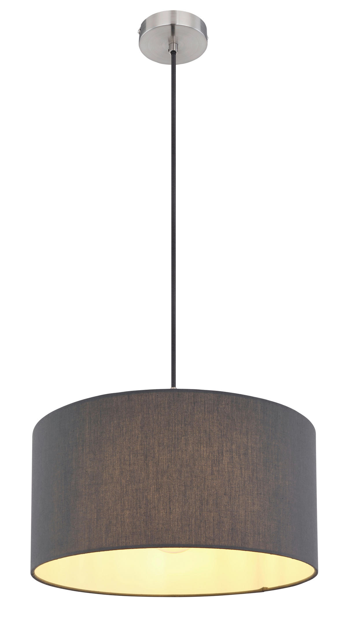 HÄNGELEUCHTE 40/140 cm    - Anthrazit/Opal, Konventionell, Kunststoff/Textil (40/140cm) - Globo