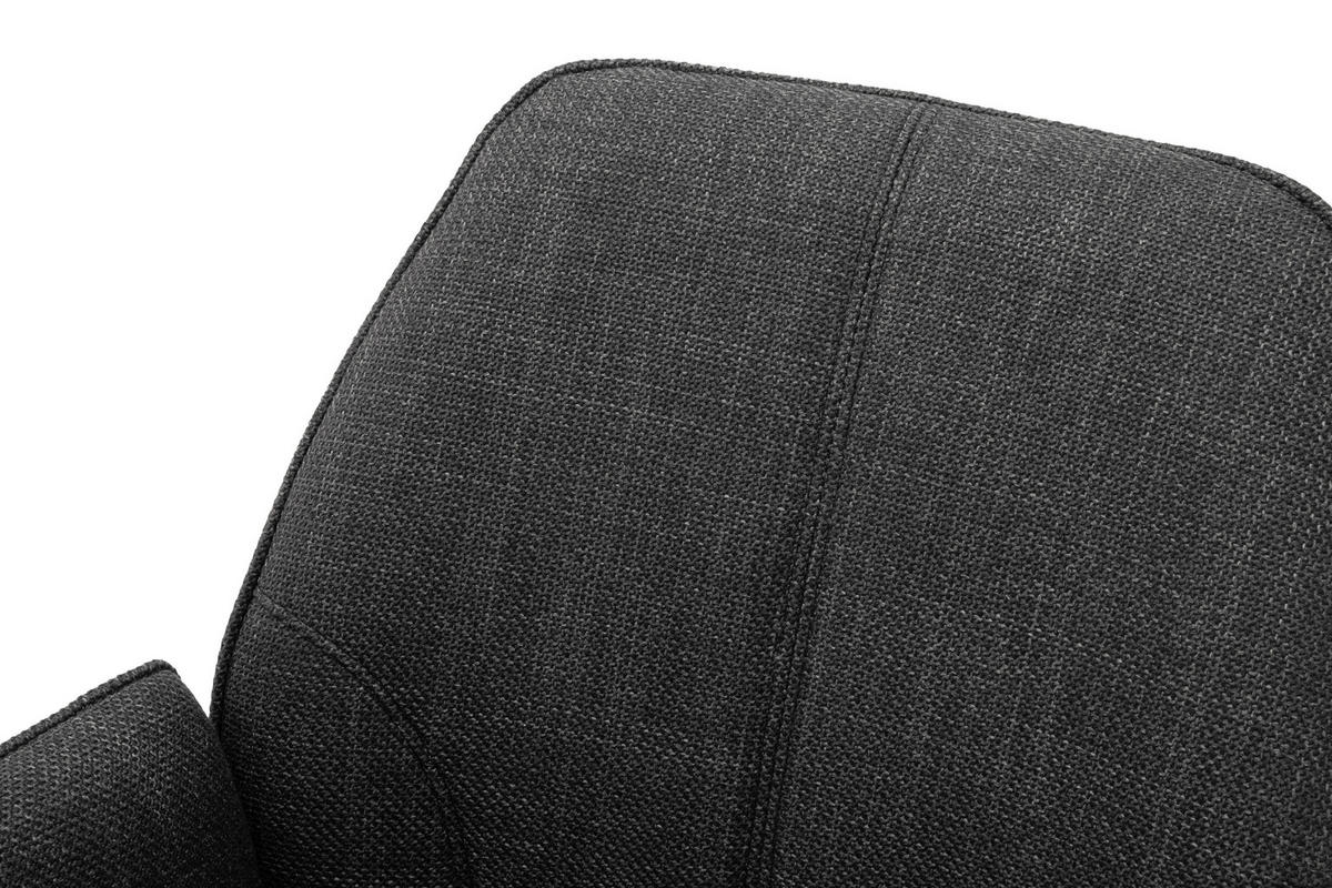 STOL MED ARMSTÖD vävt tyg  - svart/antracit, Design, metall/textil (59/87/61cm) - Carryhome