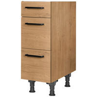 SCHUBKASTENUNTERSCHRANK 30/87/56 cm  in Eichefarben  - Eichefarben/Schwarz, MODERN, Holzwerkstoff/Metall (30/87/56cm) - Nobilia