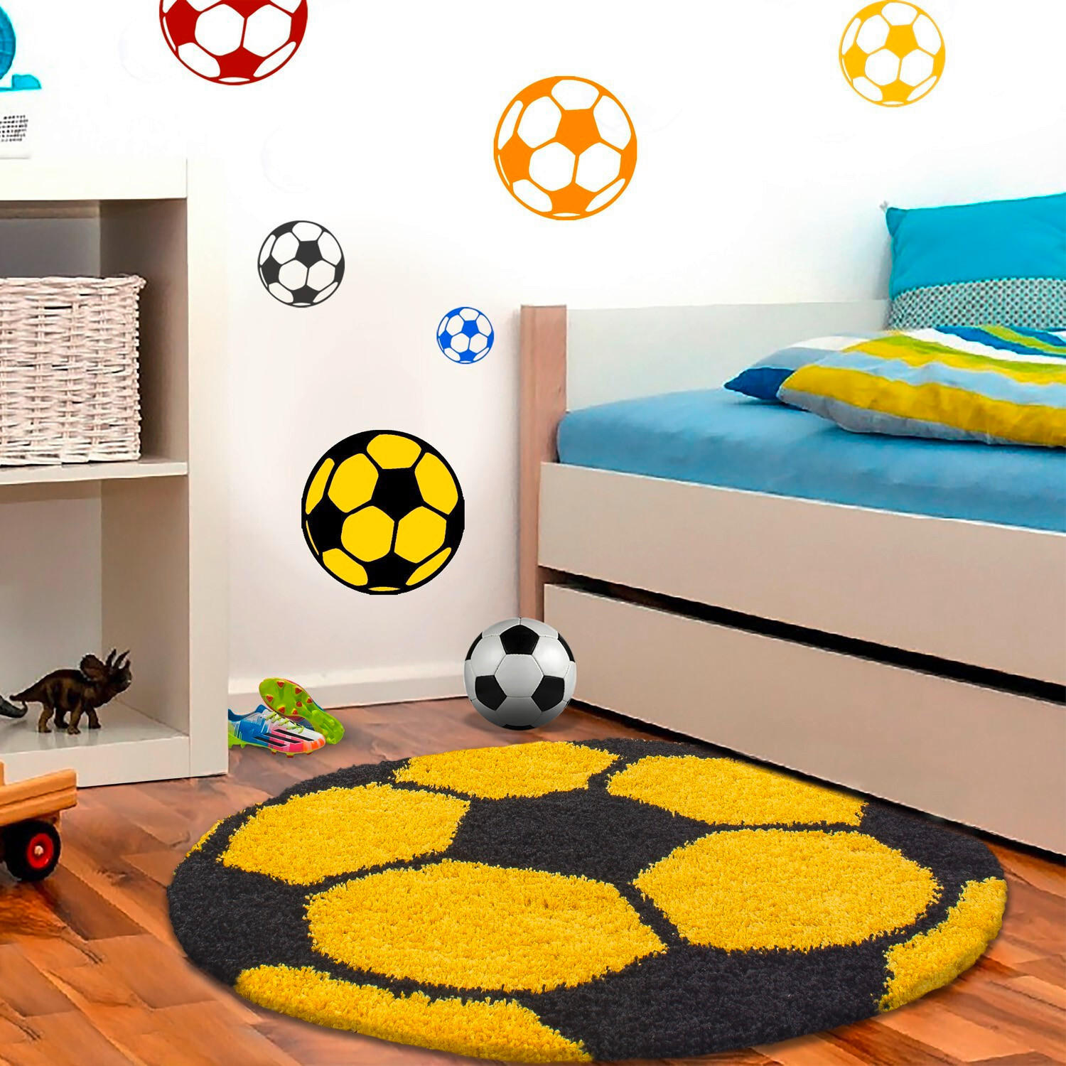 BARNMATTA 100/100 cm Fun  - gul, Trend, textil (100/100cm) - Ben'n'jen