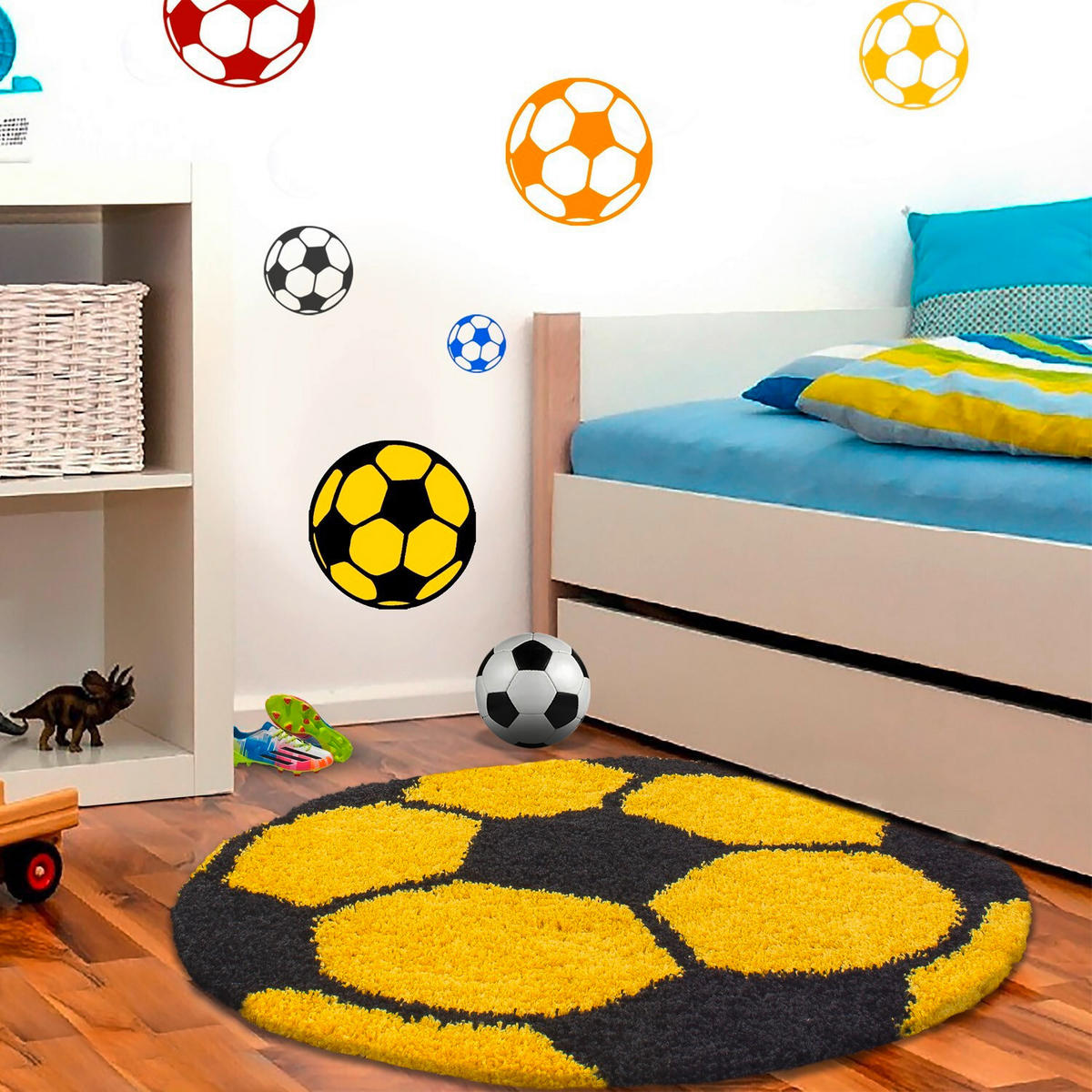 KINDERTEPPICH 120/120 cm Fun Gelb  - Gelb, Trend, Textil (120/120cm) - Ben'n'jen