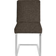 SCHWINGSTUHL  in Stahl Chenille  - Chromfarben/Braun, Design, Textil/Metall (46/92/60cm) - Dieter Knoll