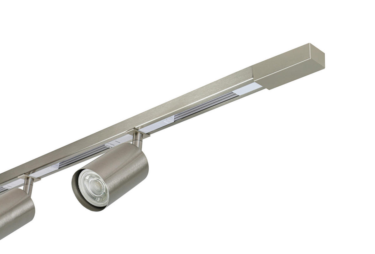 SCHIENENSYSTEM 210/5,5/14 cm  - Nickelfarben, Trend, Kunststoff/Metall (210/5,5/14cm) - Collett's Monde