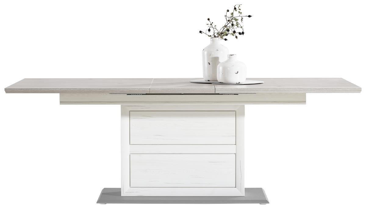 ESSTISCH rechteckig Grau, Weiß  - Weiß/Grau, LIFESTYLE, Holzwerkstoff (160-200/90/76,2cm) - Hom`in