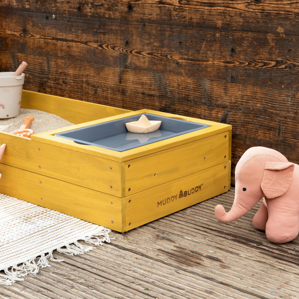 SANDKASTEN SPACE SAVER 150/45/20 cm  - Basics, Holz (150/45/20cm) - MUDDY BUDDY