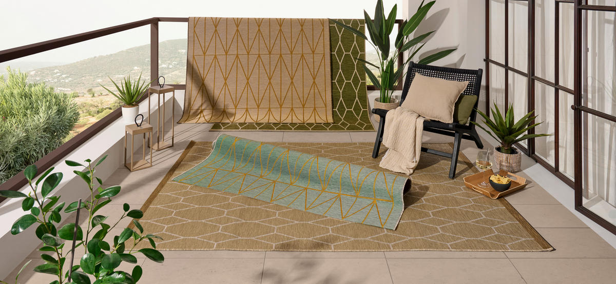 OUTDOORTEPPICH 160/230 cm Olea Creme, Beige  - Beige/Creme, Trend, Textil (160/230cm) - Dieter Knoll