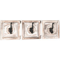 GARDEROBENLEISTE  in Tanne massiv Schwarz, Weiß, Hellbraun  - Hellbraun/Schwarz, Trend, Holz/Metall (58/18/9cm)