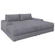 BIGSOFA Cord Dunkelgrau  - Dunkelgrau/Schwarz, MODERN, Kunststoff/Textil (234/93/190cm) - Carryhome