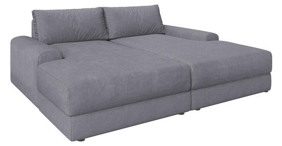 BIGSOFA Cord Dunkelgrau  - Dunkelgrau/Schwarz, MODERN, Kunststoff/Textil (234/93/190cm) - Carryhome