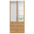 DREHTÜRENSCHRANK in Eichefarben - Eichefarben, Design, Glas/Holzwerkstoff (101/223/60cm) - Novel