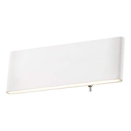 APLICĂ DE PERETE CU LED - alb, Basics, plastic/metal (22.5/8cm)
