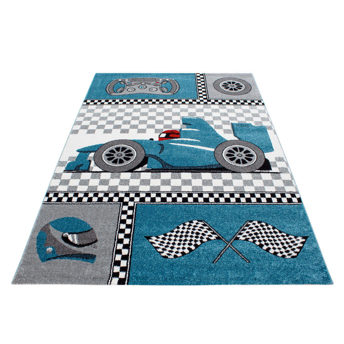 BARNMATTA 200/290 cm Kids  - blå, Trend, textil (200/290cm) - Ben'n'jen