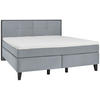 BOXSPRINGBETT 160/200 cm  Pastellblau  - Pastellblau/Schwarz, Design, Holz/Textil (160/200cm) - Hom`in