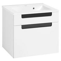 WASCHTISCHKOMBI 60 cm  - Weiss/Anthrazit, Modern, Holzwerkstoff/Stein (60cm) - Held