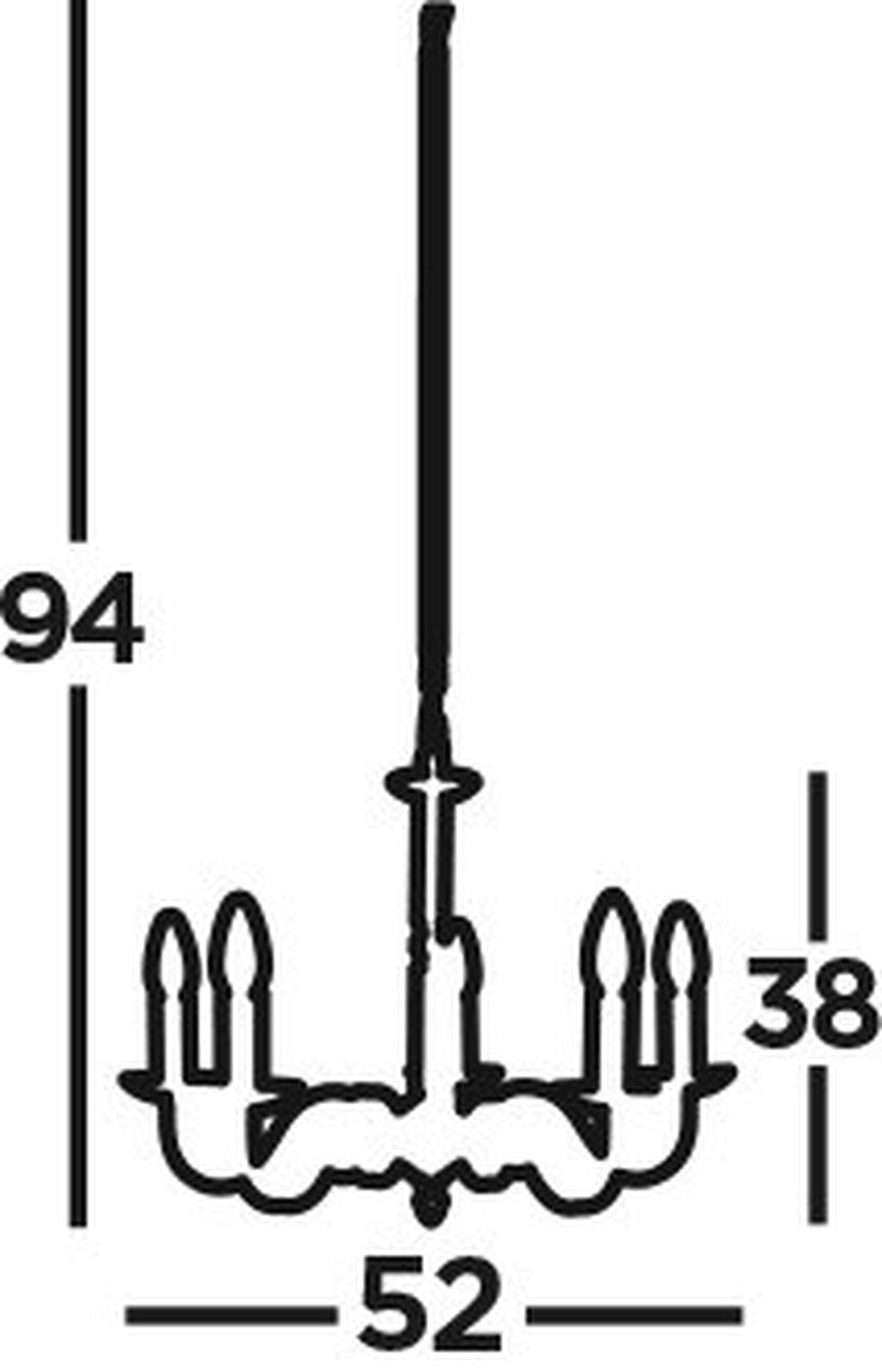 LUSTER  52/94 cm      Richmond  - boje mjeda, Design, metal (52/94cm)