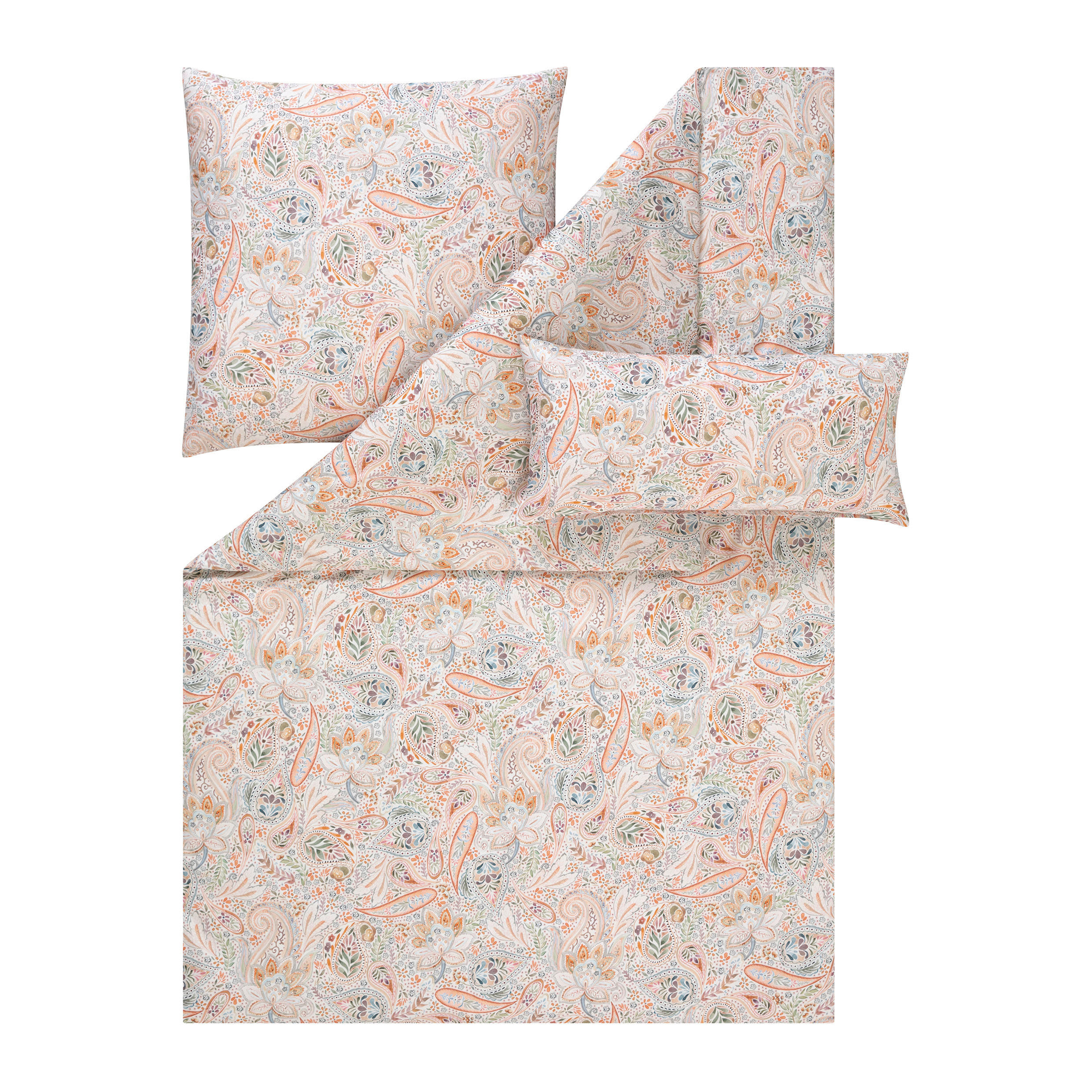 BETTWÄSCHE Atelier 155/220 cm  - Orange, Design, Textil (155/220cm) - Estella